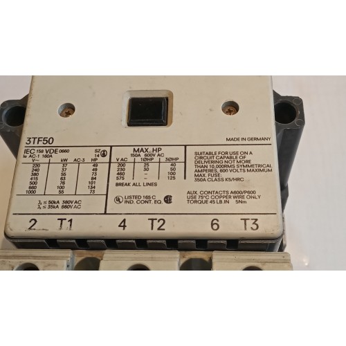 Контактор Siemens 3TF50 Контактор Siemens 3TF50